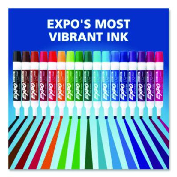 Low Odor Dry Erase Vibrant Color Markers, Broad Chisel Tip, Assorted Colors, 12/Set