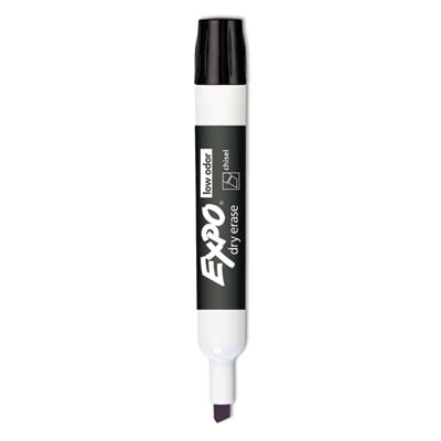 Low-Odor Dry-Erase Marker, Broad Chisel Tip, Black, Dozen