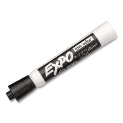 Low-Odor Dry-Erase Marker, Broad Chisel Tip, Black