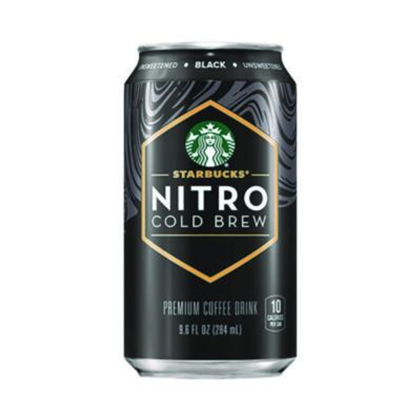 Nitro Cold Brew Coffee, Black Unsweetened, 9.6 Oz Can, 12/Carton