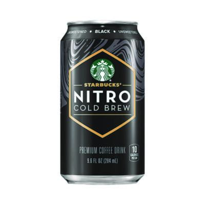Nitro Cold Brew Coffee, Black Unsweetened, 9.6 Oz Can, 12/Carton