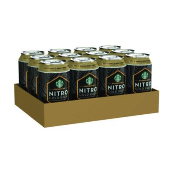 Nitro Cold Brew Coffee, Vanilla Sweet Cream, 9.6 Oz Can, 12/Carton
