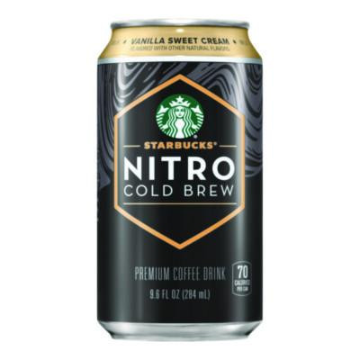 Nitro Cold Brew Coffee, Vanilla Sweet Cream, 9.6 Oz Can, 12/Carton