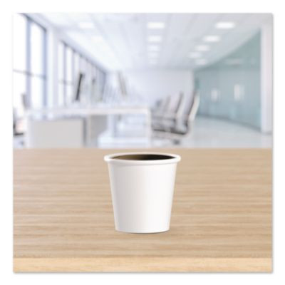 Paper Hot Cups, 4 Oz, White, 50/Pack