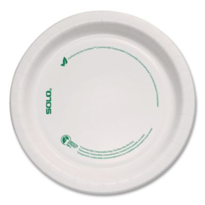 Compostable Paper Dinnerware, Proplanet Seal, Plate, 6" Dia, White, 1,000/Carton