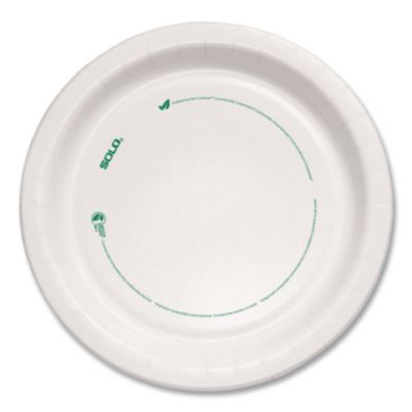 Compostable Paper Dinnerware, Proplanet Seal, Plates, 8.5" Dia, White, 500/Carton