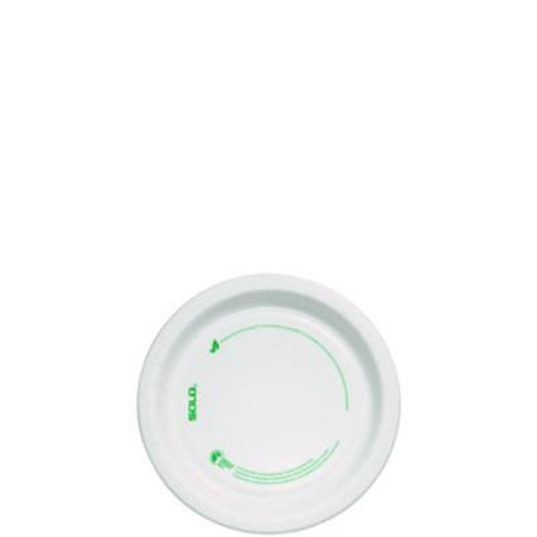 Compostable Paper Dinnerware, Proplanet Seal, Plate, 6" Dia, White, 500/Carton