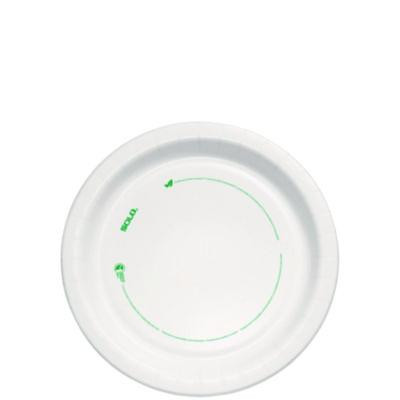 Compostable Paper Dinnerware, Proplanet Seal, Plate, 9" Dia, White, 250/Carton