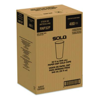Double Sided Poly (Dsp) Paper Cold Cups, 28 Oz To 32 Oz, White, 40 Cups/Sleeve, 12 Sleeves/Carton