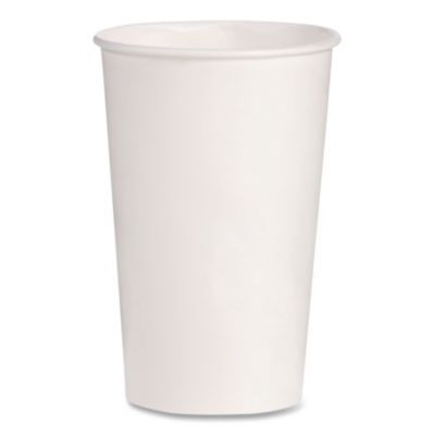 Double Sided Poly (Dsp) Paper Cold Cups, 16 Oz, White, 50 Cups/Sleeve, 20 Sleeves/Carton