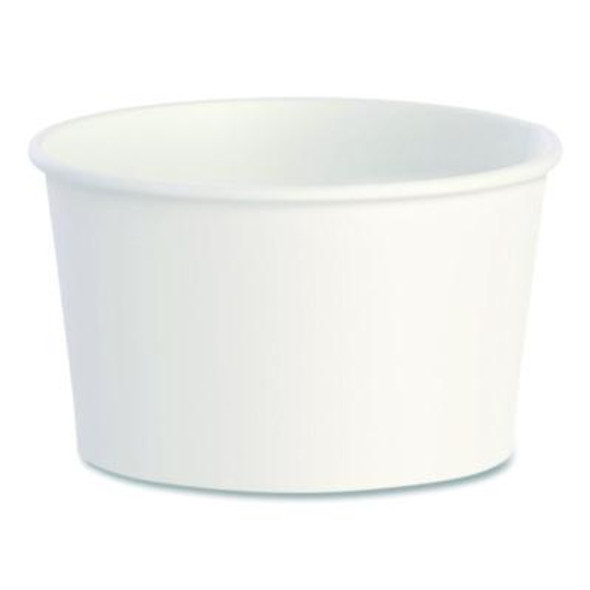 Double Poly Paper Food Containers, 5 Oz, 3.38" Diameter x 2.01"h, White, Paper, 1,000/Carton