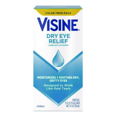 Dry Eye Relief Lubricant Eye Drops, 15 Ml Bottle, 2/Box