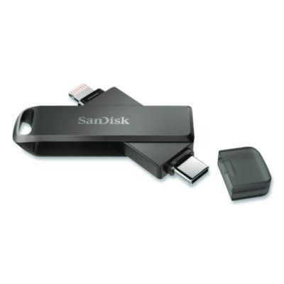 Dual Phone Usb 3.2 Type-C/Lightning Flash Drive, 256 Gb, Black