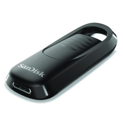 Ultra Slider Usb 3.2 Type C Flash Drive, 128 Gb, Black