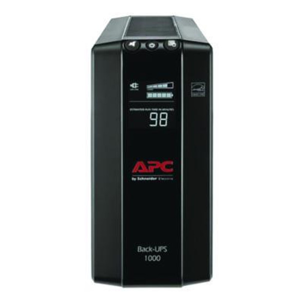 Back-Ups Pro Compact Tower Lcd Battery Backup And Surge Protector With Usb, 1,000 Va, 8 Outlets, 1,103 J