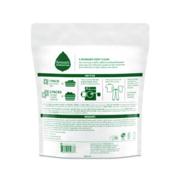 Natural Laundry Detergent Packs, Powder, Lavender Scent, 45 Packets/Pack, 8/Carton