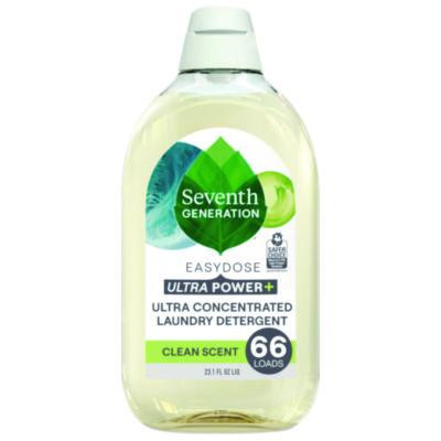 Ultra Power + Laundry Detergent, Clean Scent, 23.1 Oz Bottle, 6/Carton