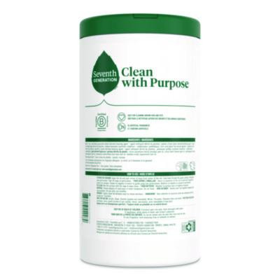 Multi-Surface Wipes, 7 x 7, Lemon Zest, White, 70 Wipes/Canister, 6/Carton
