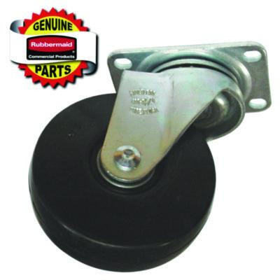 4" Caster For The 3/4" Std Duty Tilt Truck, Rigid Mount Plate, 4" Wheel, Black/Gray