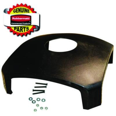 Dome Top With Hole For Waste Receptacle, 25.5" x 25.5" x 9.75", Driftwood