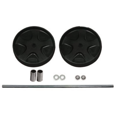 Wheel/Axle Parts For 6173 Janitor Cart 2000, (2) 8" Wheels, Black/Gray