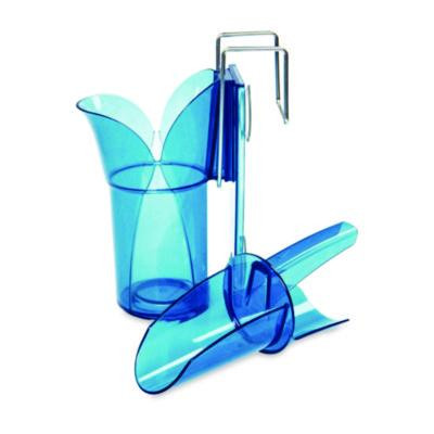 Saf-T-Scoop And Guardian System For Ice Machines, 12 Oz To 16 Oz Ice Scoop, Transparent Blue, 50/Carton