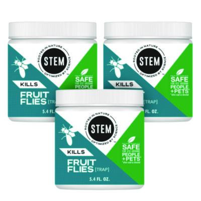 Stem Fruit Flies Trap, 5.4 Oz Jar, 8/Carton