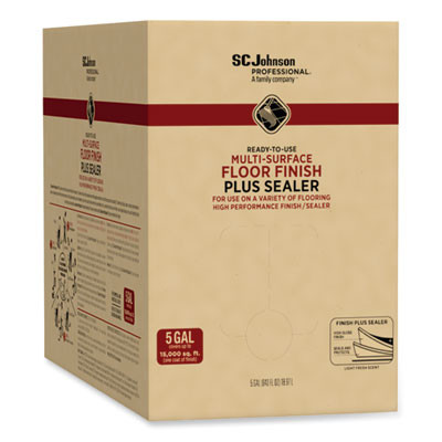 Ready-To-Use Multi-Surface Floor Finish Plus Sealer, Light Fresh Scent, 5 Gal Bag-In-Box