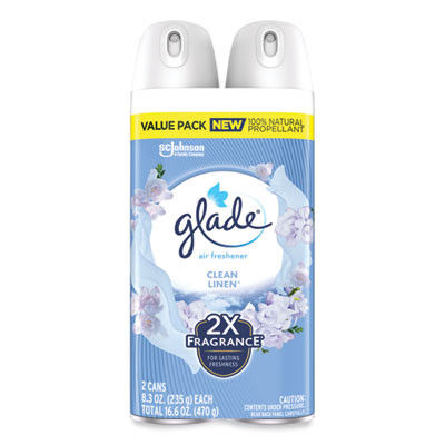 Air Freshener, Clean Linen Scent, 8.3 Oz, 2/Pack, 3Packs/Carton