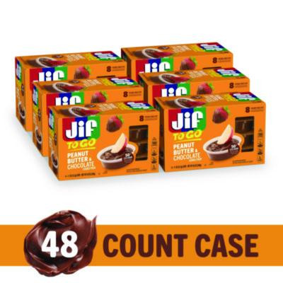 Chocolate Peanut Butter, Chocolate, 1.1 Oz Cups, 8 Cups/Pack, 6 Packs/Carton