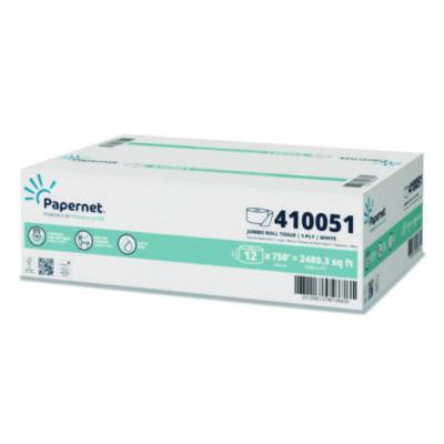 Hytech Seas Mini Jrt, Septic Safe, 1-Ply, 3.3" x 750 Ft, White, 6 Rolls/Carton