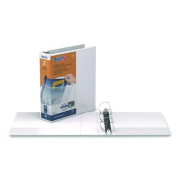 Quickfit D-Ring View Binder, 3 Rings, 2" Capacity, 11 X 8.5, White