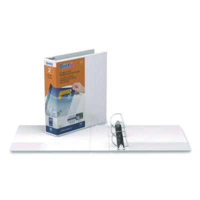 Quickfit D-Ring View Binder, 3 Rings, 2" Capacity, 11 X 8.5, White