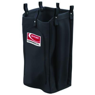 Housekeeping Cart Standard Bag, 23 Gal, 15.6" x 12.37" x 30", Black