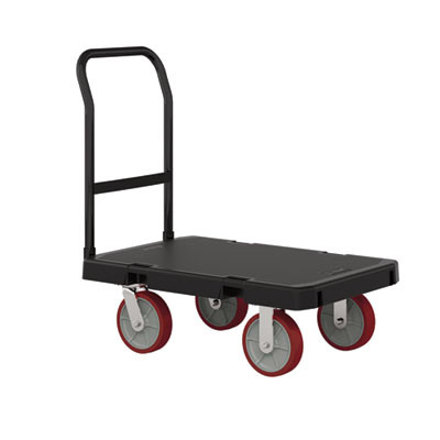 Resin Platform Truck, 1,600 Lb Capacity, 24" x 36", Black