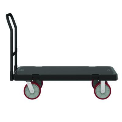 Resin Platform Truck, 1,600 Lb Capacity, 24.25 x 52.25 x 41, Black