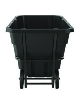1.5 Cu Yd Heavy Duty Tilt Truck, Forkliftable Frame, 2,200 Lb Capacity, Black