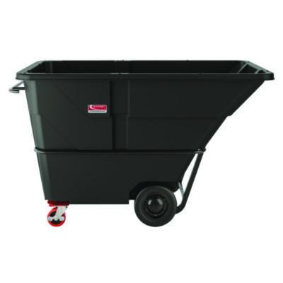 2 Cu Yd Heavy Duty Tilt Truck, Forkliftable Frame, 2,300 Lb Capacity, Black/Red
