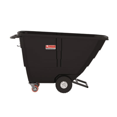 0.5 Cu Yd Light Duty Tilt Truck, 850 Lb Capacity, Black