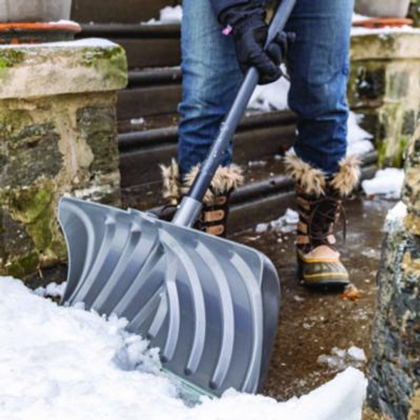 Steel Core Snow Pusher With Wear Strip, 24" Width x 57.55" Length