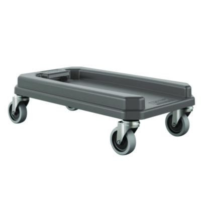 23 Gallon Resin Slim Trash Can Dolly, 11.88" x 20.78" x 6.18", Gray