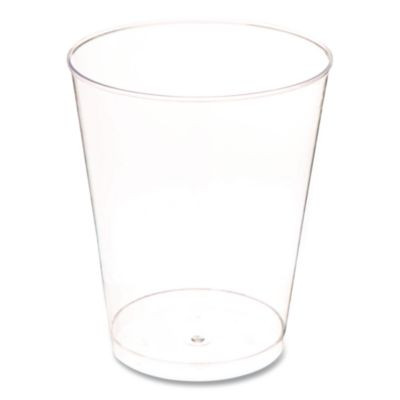 Plastic Tumblers, 8 Oz, Clear, 20/Bag, 25 Bags/Carton