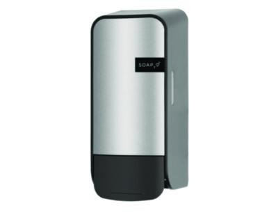 Wall-Mounted Dispenser, 1,000 Ml, 5 x 5 x 11, Black/Faux Stainless Steel