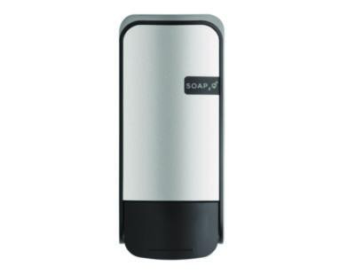 Wall-Mounted Dispenser, 1,000 Ml, 5 x 5 x 11, Black/Faux Stainless Steel