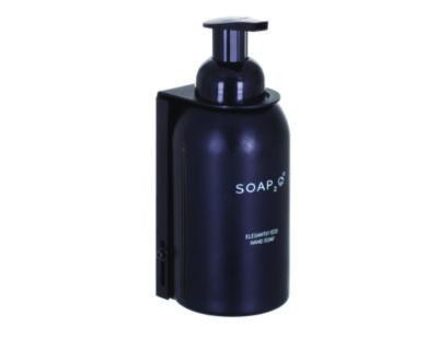 Eco Glass Bottle Soap Dispenser, 350 Ml, Black, 30/Carton