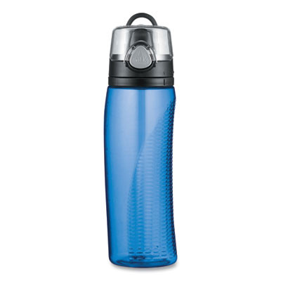 Intak By Thermos Hydration Bottle With Meter, 24 Oz, Plastic, Blue