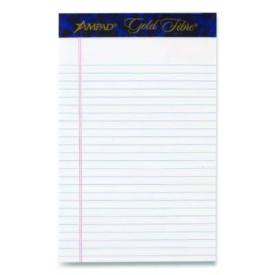 Gold Fibre Writing Pads, Medium/College Rule, (50) White 5 x 8 Sheets, Dozen