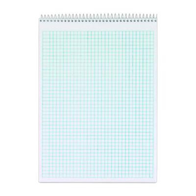 Docket Graph Pad, Green Cover, Quadrille Rule (4 Sq/In), (70) White Sheets