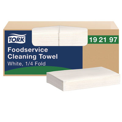Foodservice Cleaning Towel, 1-Ply, 5 x 10.75, White, 150 Sheets/Carton