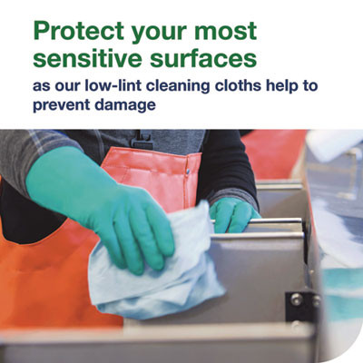 Low-Lint Cleaning Cloth, 1-Ply, 12 x 12, Blue, 250 Sheets/Carton